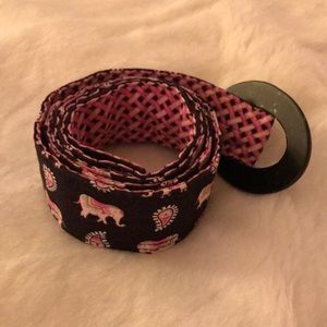 Vera Bradley Pink Paisley Elephant Belt